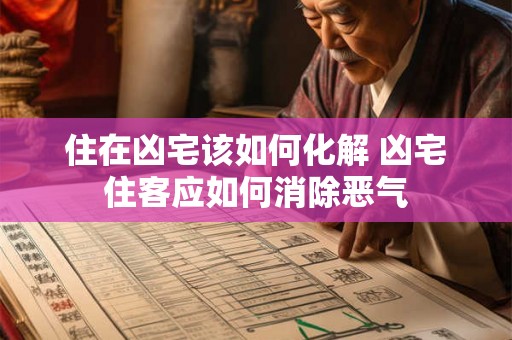 住在凶宅该如何化解 凶宅住客应如何消除恶气
