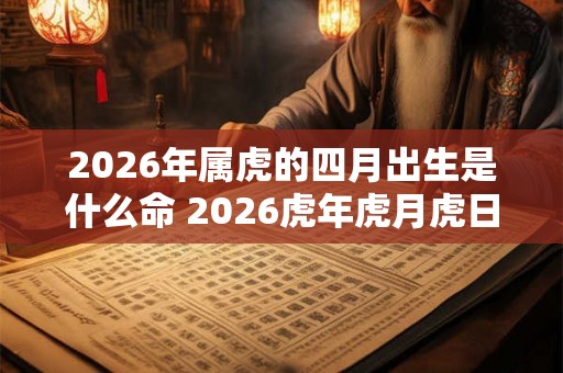 2026年属虎的四月出生是什么命 2026虎年虎月虎日虎时 2026年属虎的四月出生是什么命 2026虎年虎月虎日虎时