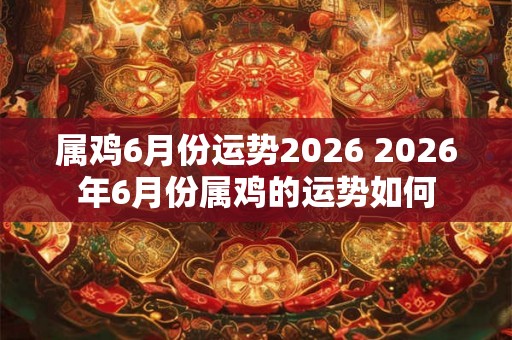 属鸡6月份运势2026 2026年6月份属鸡的运势如何