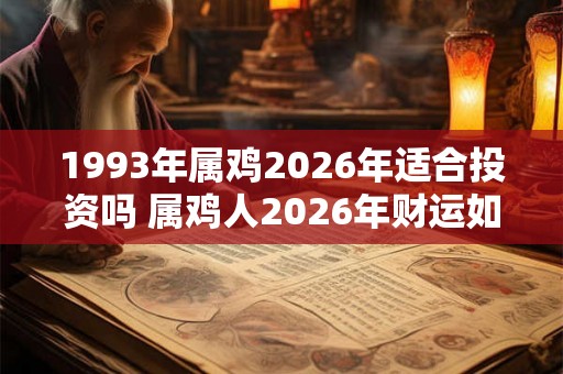 1993年属鸡2026年适合投资吗 属鸡人2026年财运如何