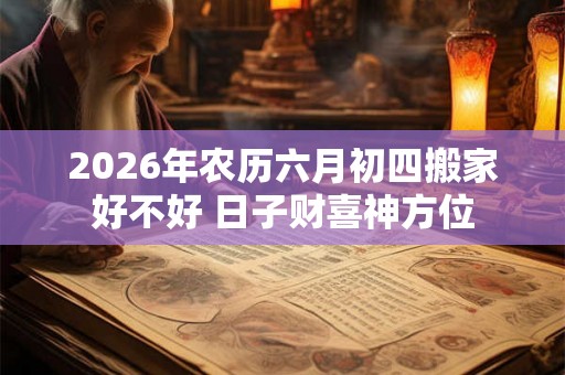 2026年农历六月初四搬家好不好 日子财喜神方位 2026年农历六月初四搬家好不好 日子财喜神方位