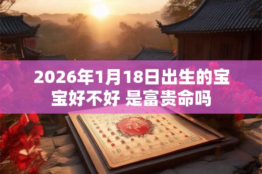 2026年1月18日出生的宝宝好不好 是富贵命吗