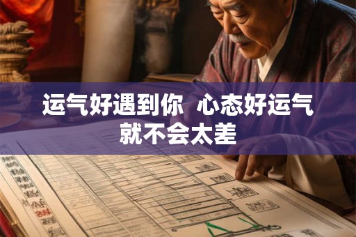 运气好遇到你 心态好运气就不会太差 运气好遇到你 心态好运气就不会太差