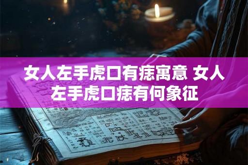 女人左手虎口有痣寓意 女人左手虎口痣有何象征