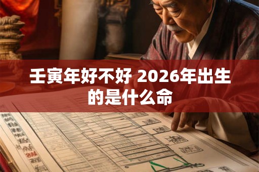 壬寅年好不好 2026年出生的是什么命