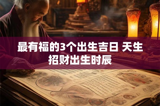 最有福的3个出生吉日 天生招财出生时辰