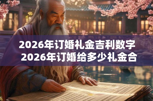 2026年订婚礼金吉利数字  2026年订婚给多少礼金合适