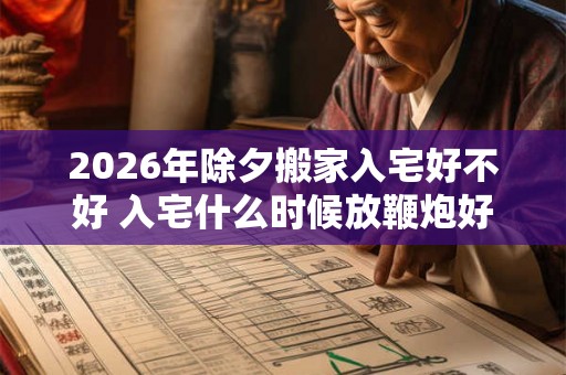 2026年除夕搬家入宅好不好 入宅什么时候放鞭炮好