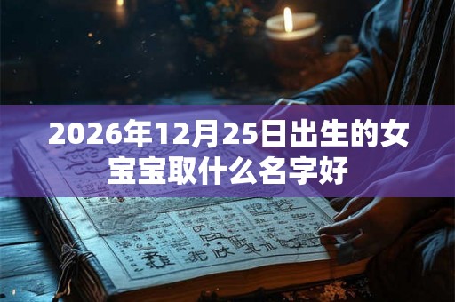 2026年12月25日出生的女宝宝取什么名字好