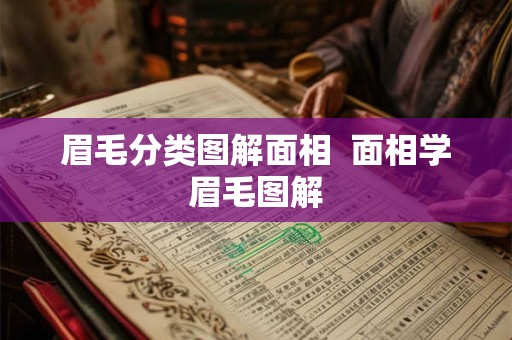 眉毛分类图解面相  面相学眉毛图解