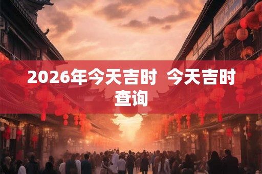 2026年今天吉时  今天吉时查询