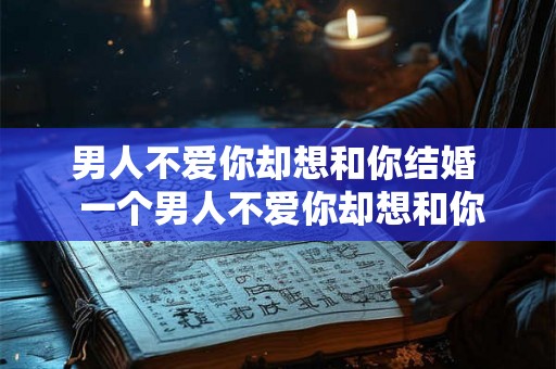 男人不爱你却想和你结婚  一个男人不爱你却想和你结婚