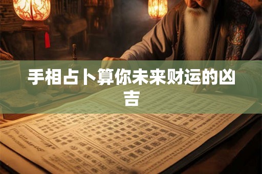手相占卜算你未来财运的凶吉