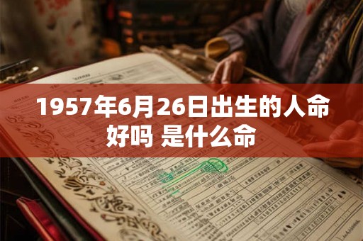 1957年6月26日出生的人命好吗 是什么命
