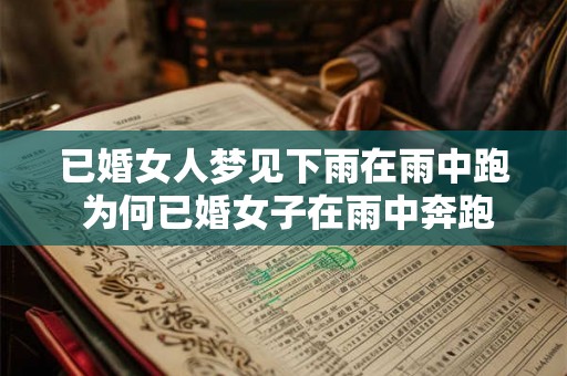 已婚女人梦见下雨在雨中跑 为何已婚女子在雨中奔跑
