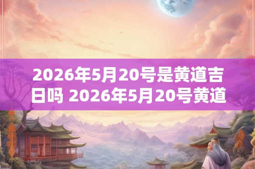2026年5月20号是黄道吉日吗 2026年5月20号黄道吉日