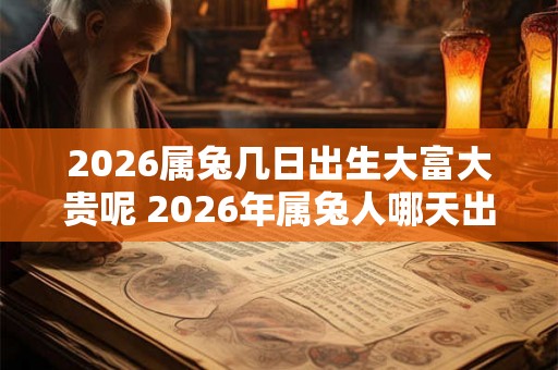 2026属兔几日出生大富大贵呢 2026年属兔人哪天出生好 2026属兔几日出生大富大贵呢 2026年属兔人哪天出生好
