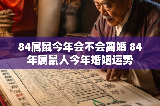 84属鼠今年会不会离婚 84年属鼠人今年婚姻运势