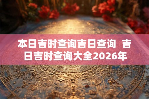 本日吉时查询吉日查询 吉日吉时查询大全2026年 本日吉时查询吉日查询 吉日吉时查询大全2026年