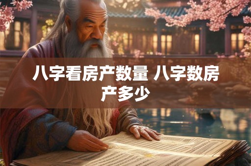 八字看房产数量 八字数房产多少 八字看房产数量 八字数房产多少