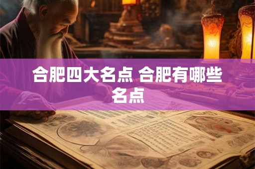 合肥四大名点 合肥有哪些名点