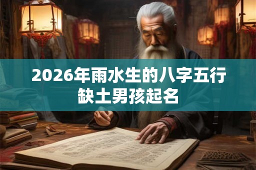 2026年雨水生的八字五行缺土男孩起名 2026年雨水生的八字五行缺土男孩起名