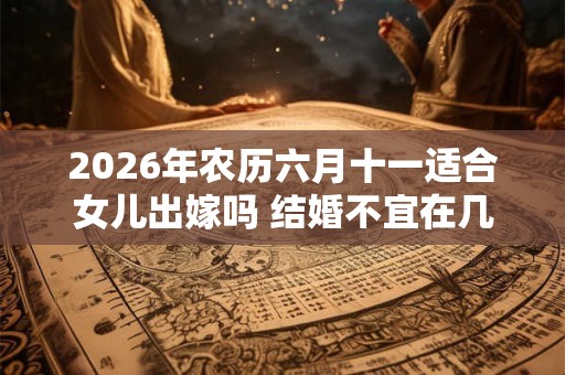 2026年农历六月十一适合女儿出嫁吗 结婚不宜在几月