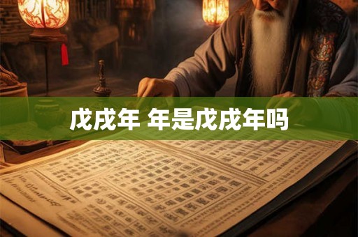 戊戌年 年是戊戌年吗