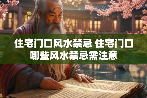 住宅门口风水禁忌 住宅门口哪些风水禁忌需注意