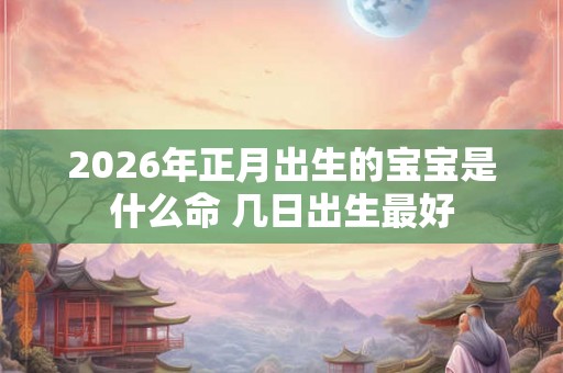 2026年正月出生的宝宝是什么命 几日出生最好