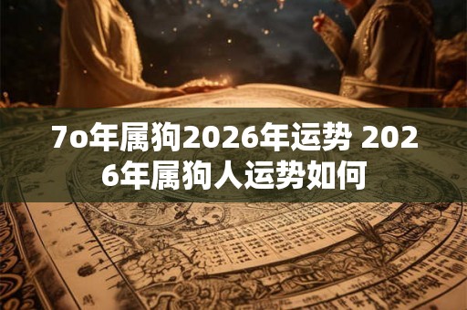 7o年属狗2026年运势 2026年属狗人运势如何