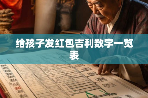 给孩子发红包吉利数字一览表