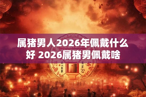 属猪男人2026年佩戴什么好 2026属猪男佩戴啥