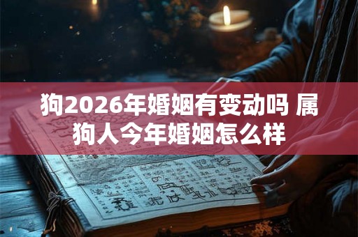 狗2026年婚姻有变动吗 属狗人今年婚姻怎么样