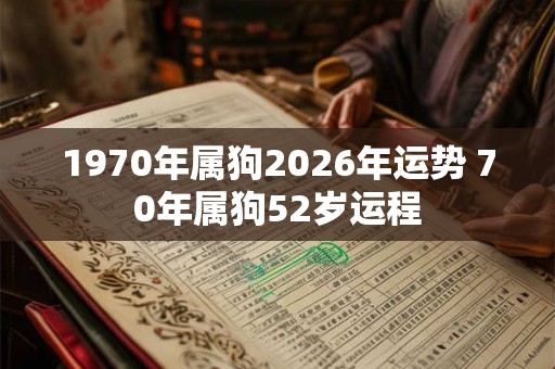 1970年属狗2026年运势 70年属狗52岁运程