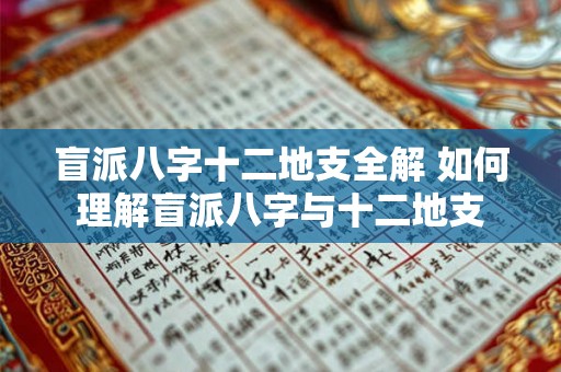 盲派八字十二地支全解 如何理解盲派八字与十二地支 盲派八字十二地支全解 如何理解盲派八字与十二地支