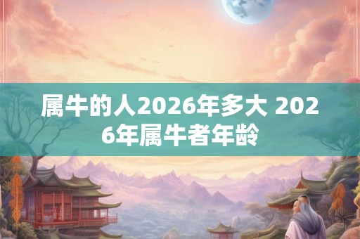 属牛的人2026年多大 2026年属牛者年龄