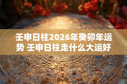 壬申日柱2026年癸卯年运势 壬申日柱走什么大运好