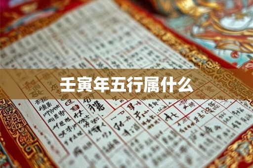 壬寅年五行属什么
