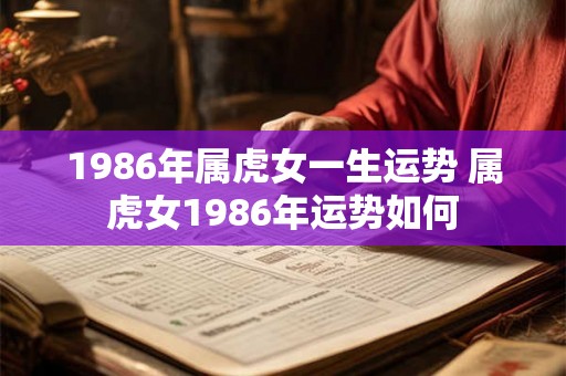 1986年属虎女一生运势 属虎女1986年运势如何 1986年属虎女一生运势 属虎女1986年运势如何
