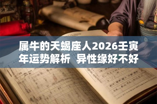 属牛的天蝎座人2026壬寅年运势解析  异性缘好不好