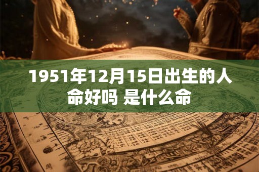 1951年12月15日出生的人命好吗 是什么命