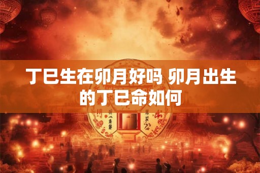 丁巳生在卯月好吗 卯月出生的丁巳命如何