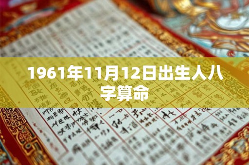 1961年11月12日出生人八字算命