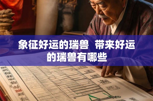 象征好运的瑞兽  带来好运的瑞兽有哪些