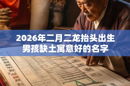 2026年二月二龙抬头出生男孩缺土寓意好的名字