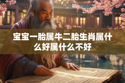 宝宝一胎属牛二胎生肖属什么好属什么不好