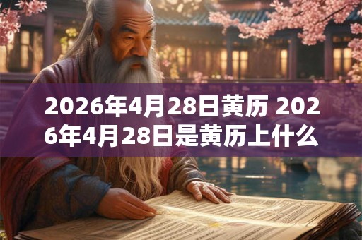 2026年4月28日黄历 2026年4月28日是黄历上什么样的日子 2026年4月28日黄历 2026年4月28日是黄历上什么样的日子