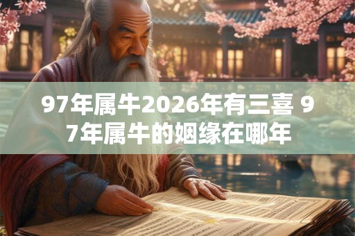 97年属牛2026年有三喜 97年属牛的姻缘在哪年