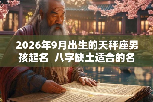 2026年9月出生的天秤座男孩起名  八字缺土适合的名字有哪些